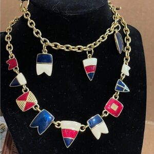 Trifari Nautical Themed Necklace & Bracelet Set